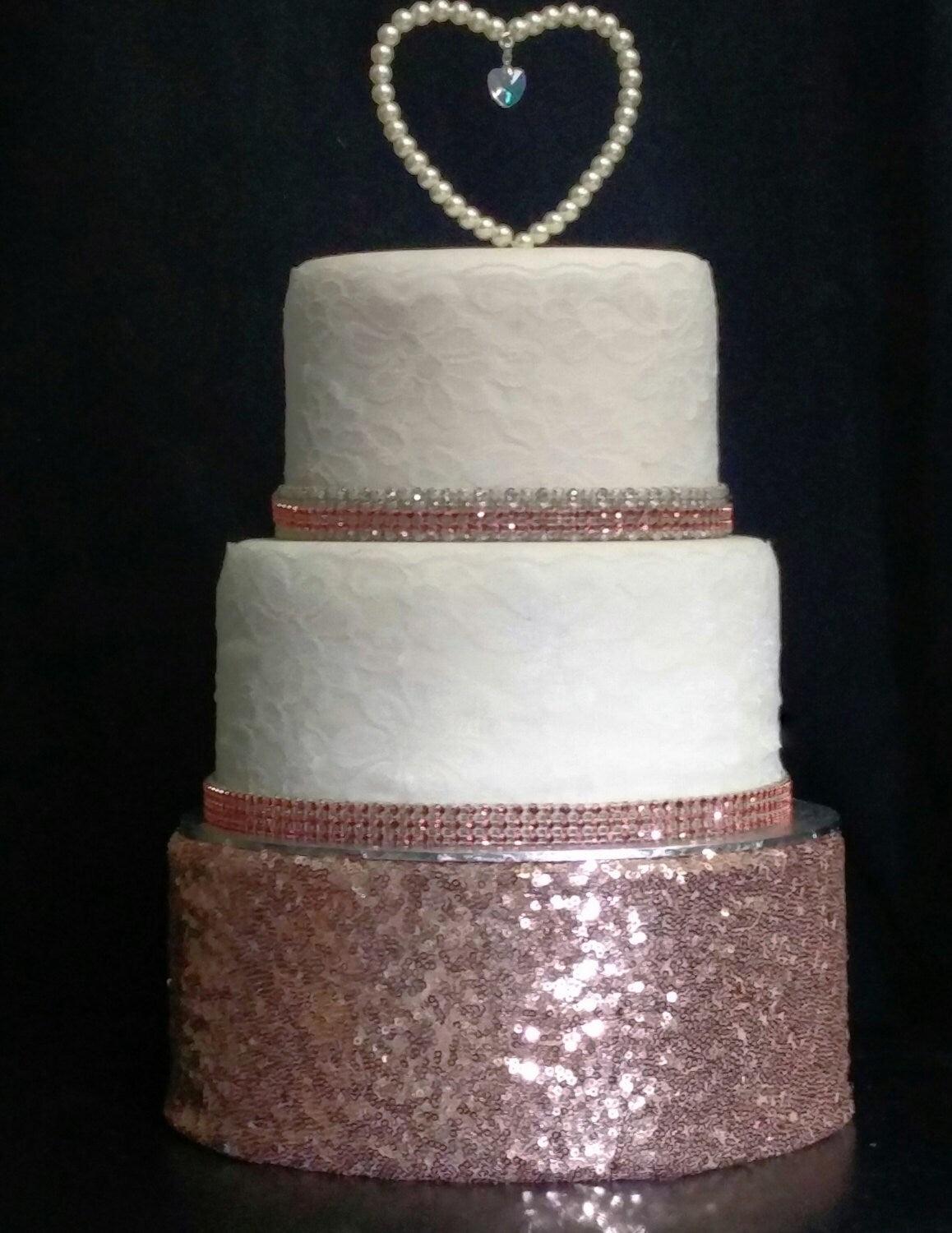 Rose Gold Cake Stand. SEQUIN Blush Cake Holder by Crystal Wedding Uk - Etsy