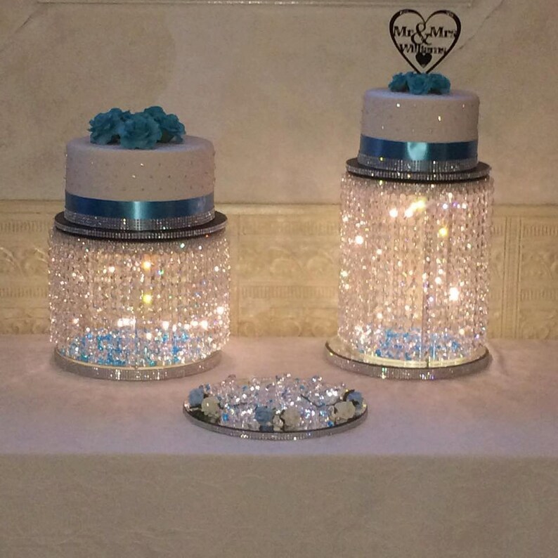Crystal Cake Stand 4 Tiers Crystal Wedding Cake Holder Etsy