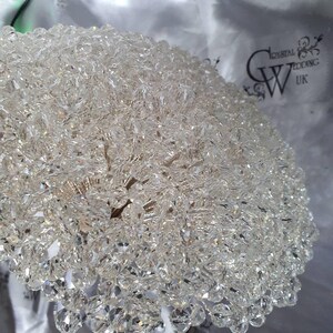 Clear Crystal bouquet, Brides wire bead jewel bouquet. rose gold. silver or Gold by Crystal wedding uk