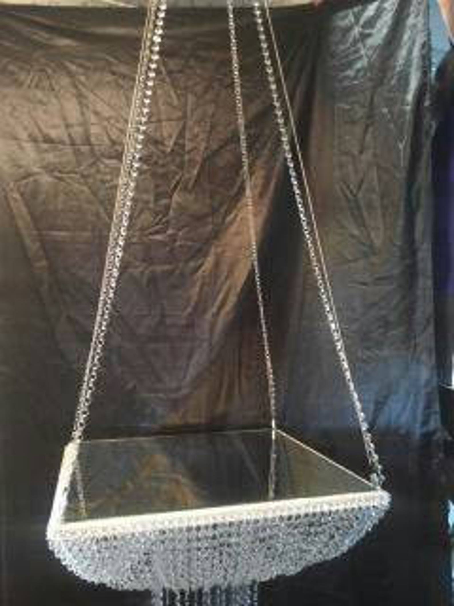 Suspended Swing Cake Stand Faux Crystal Chandelier Style Etsy