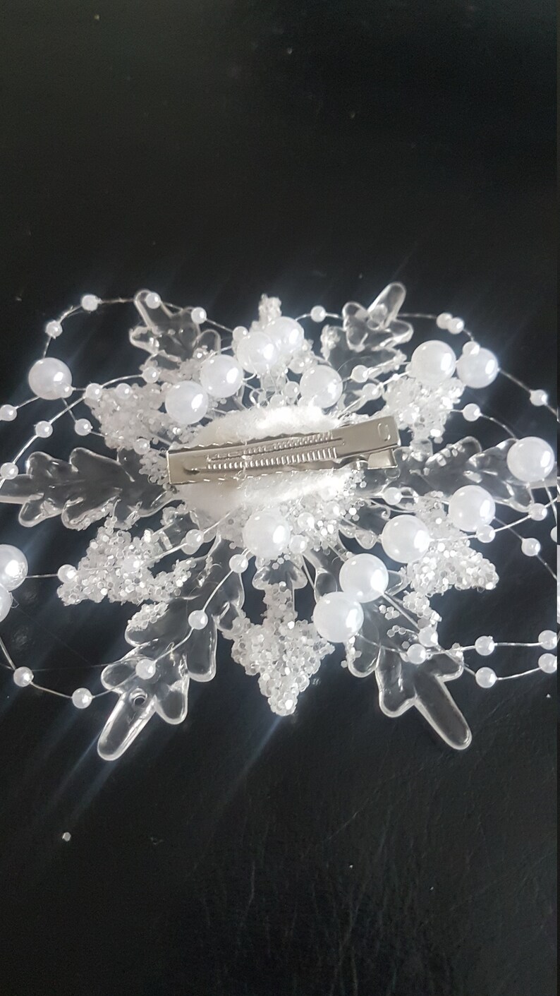 Snowflake Hair Clip Hair Piece for a Winter Wedding Etsy Australia