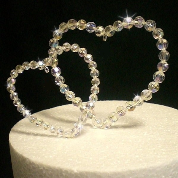 Décoration pour gâteau Crystal Love Heart par Crystal Wedding Royaume-Uni
