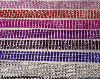 Diamante ribbon, Crystal effect cake trim, BUY 1 GET 1 FREE diamond mesh, bling mesh 1 Meter cake trim. by Crystal wedding uk