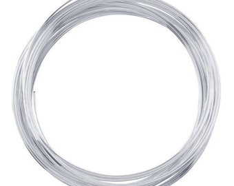 Jewellery Wire 18 Gauge / 1.0mm - Round,15 metres , soft drawn silver tone. Craft Wire by Crystal wedding uk
