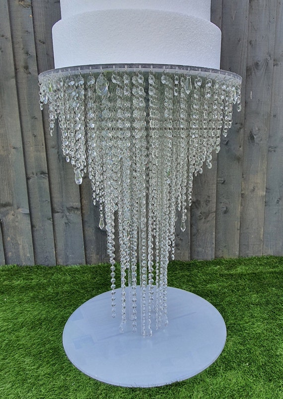 Crystal chandelier top cake stand