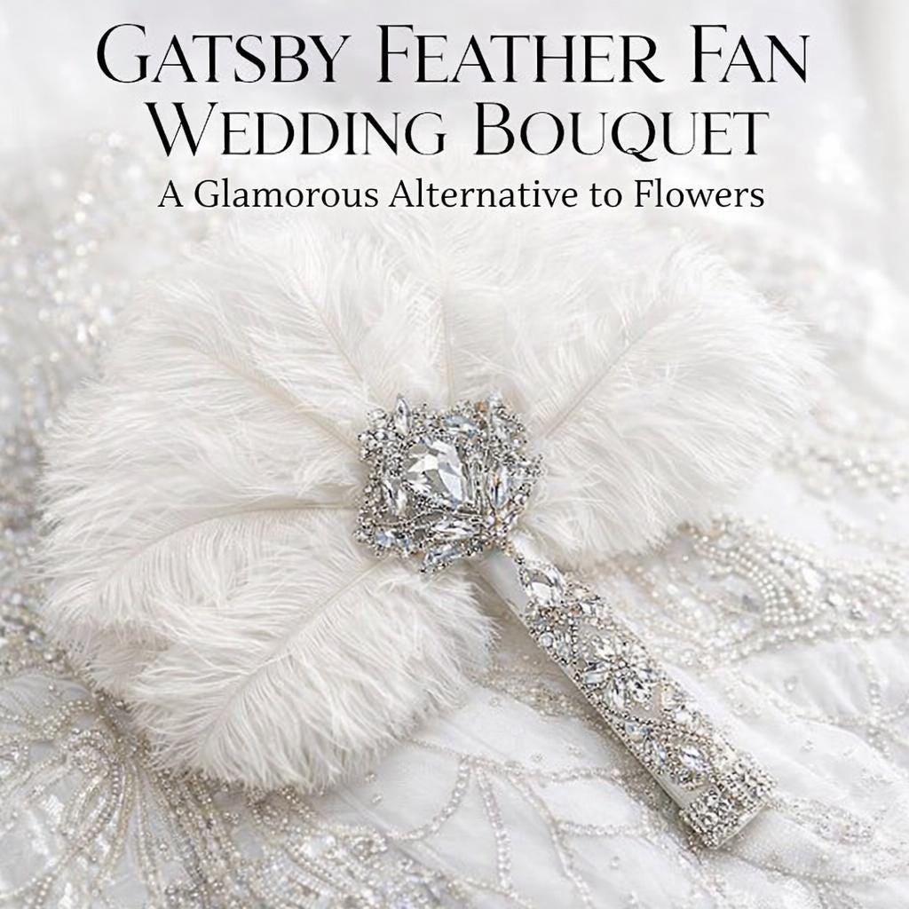 Gatsby Feather Fan Bouquet