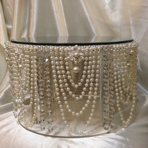 Wedding cake stand, Pearl & crystal cake plate. by Crystal wedding uk