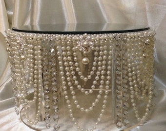 Wedding cake stand, Pearl & crystal cake plate. by Crystal wedding uk