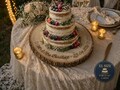 Personalised log Slice Cake Stand, A* Quality Engraved Rustic wooden Wedding Display stand, Personalized Engraved log, Boho Dessert Board