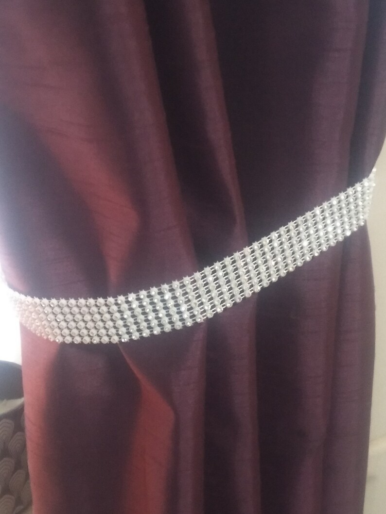 Curtain Tie Backs Pair x2 of Diamante RHINESTONE Crystals Etsy UK