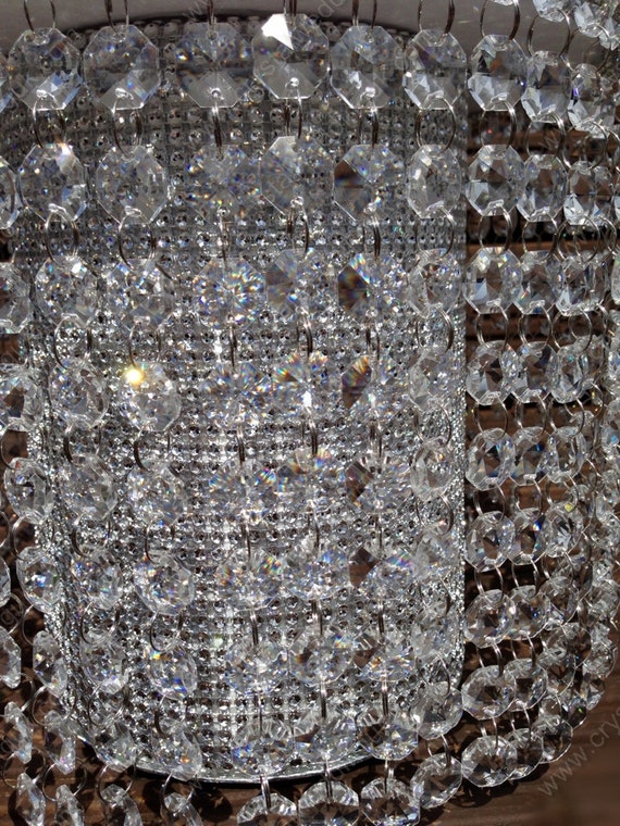 Party Crystal Decorations 66 FT Crystal Garland Strands 14mm Clear