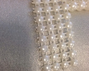 Pearl effect ribbon banding cake ribbon many widths 1M by Crystal wedding uk