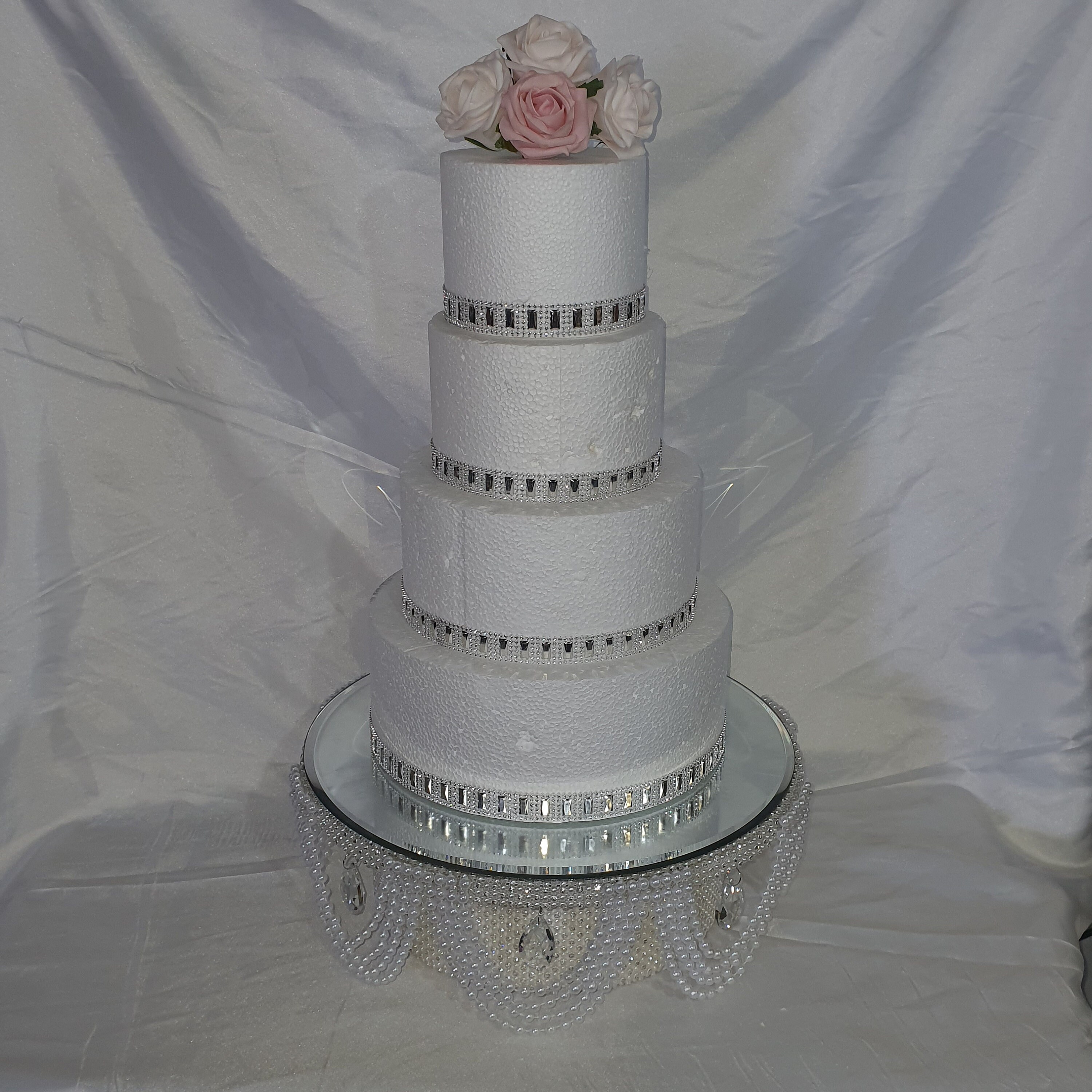 Pearl and Crystal Droplet Cake Stand Wedding Cake Stand | Etsy