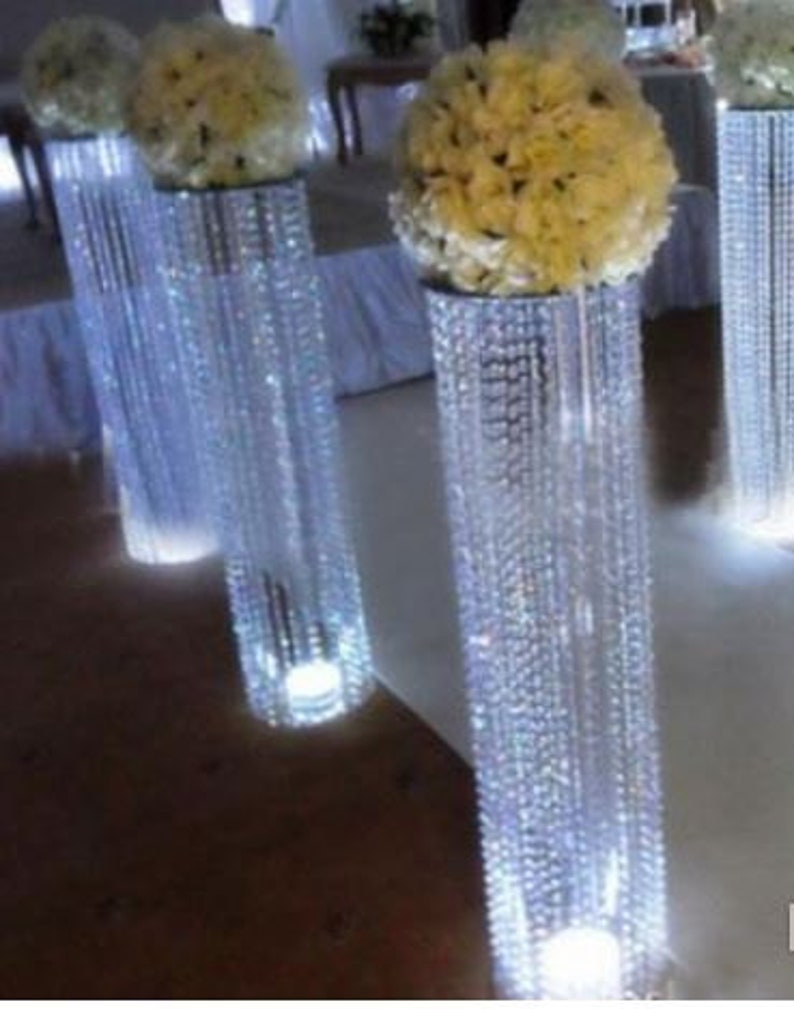 6pcs Acrylic Table Centerpiece LED Lights Hanging Etsy Canada