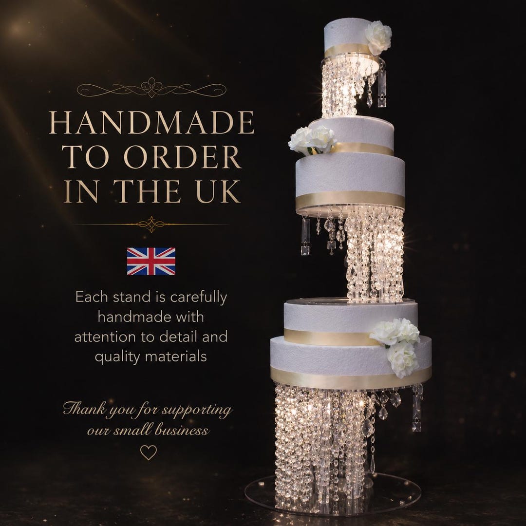 Crystal Chandelier Wedding Cake Stand With LED Lights –1- 3 Tier ...