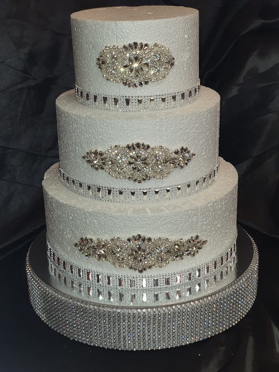 Set di 3 spille per torta, decorazione per torta con strass di cristallo e  perle Argento o oro di Crystal wedding uk - Etsy Italia