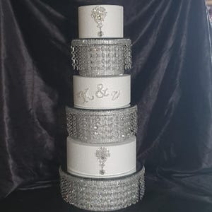 Set di spille per torta con strass: lettere iniziali, decorazione per torta nuziale