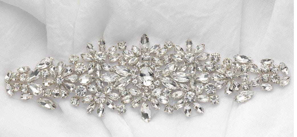 Spilla Per Bouquet Da Sposa/ballo Di Fine Anno/matrimonio Con Perle Finte E Cristalli 477537
