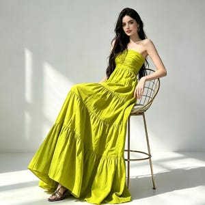 Lime Green Wedding Guest Dress - Etsy