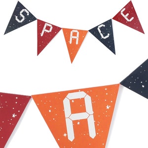 Space Party Banners - Printable Party Banner Kit - Banners - Pennants - Flags
