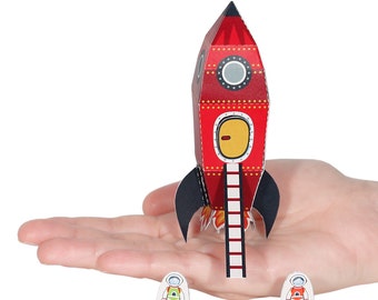 ROCKET Paper Craft Postkarte — ZUM MONTIEREN