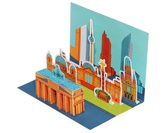 Berlin Diorama Postcard Paper Craft — DIY Paper Craft Kit — TO ASSEMBLE