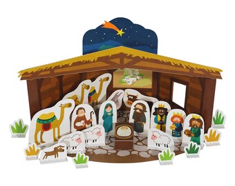 Nativity Scene Paper Theater - DIY Paper Craft Kit - Paper Toy - Christmas Toy