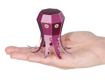 OCTOPUS Paper Craft Postcard — TO ASSEMBLE