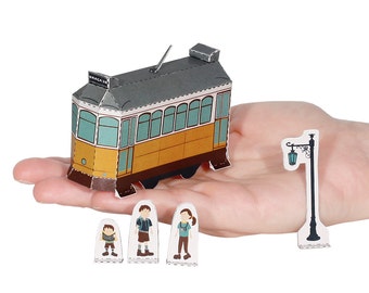 TRAM Paper Craft Postkarte — ZUM MONTIEREN