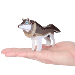Carte postale artisanale en papier WOLF — À ASSEMBLER