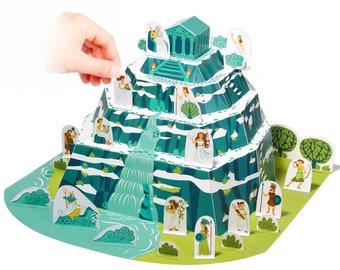 Mount Olympus Paper Toy - Paper Toy - DIY Paper Craft Kit - 3D Model Paper Figure