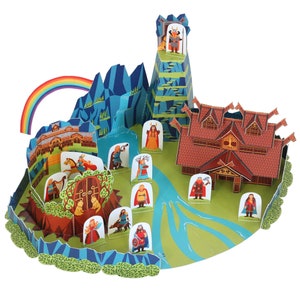 Giocattolo di carta Asgard - Giocattolo di carta - Kit artigianale di carta fai-da-te - Figura di carta modello 3D