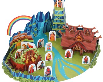 Asgard Paper Toy: DIY Nordic Gods Papercraft Kit