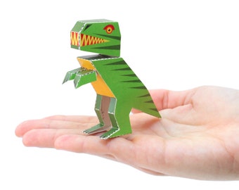 Postal de papel T-REX para armar
