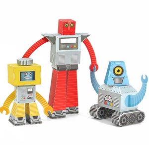 Juguetes de papel con robots - Juguetes de papel móviles - Kit de manualidades de papel para hacer tú mismo - Proyecto de ciencia escolar