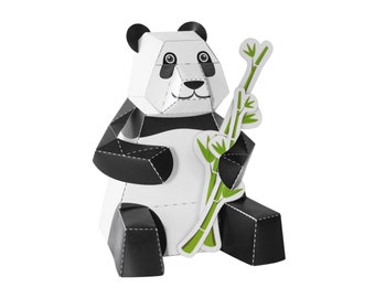 Panda Paper Toy - DIY Paper Craft Kit - 3D Model Paper Figure