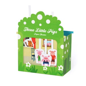 Three Little Pigs Paper Theater - DIY Paper Craft Kit - Paper Toy - Puppets