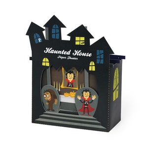 Geisterhaus Papiertheater: Halloween Bastelpackung zum Selbermachen