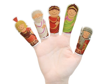 Romans Paper Finger Puppets - DIY Craft Kit Paper Toy - School Project