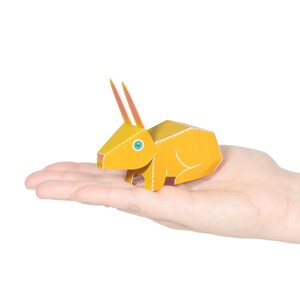 Cartão postal REX RABBIT Paper Craft - Para MONTAR