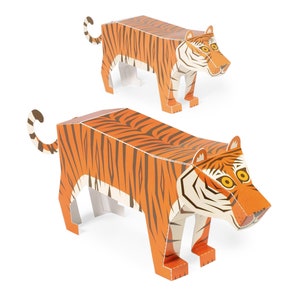 Giocattoli di carta tigre - Kit fai da te di carta - Animali di carta 3D