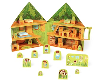 Gnome House Paper Toy - DIY Paper Craft Kit - School Project