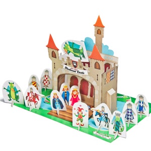 Medieval Castle Paper Theater DIY Paper Craft Kit Puppets image 1