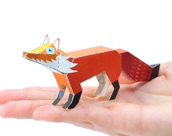 FOX Paper Craft Postcard — TO ASSEMBLE