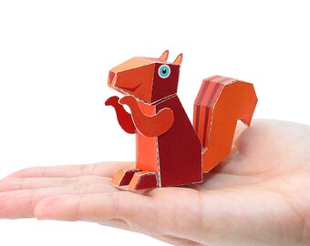 SQUIRREL Paper Craft Postcard — TO ASSEMBLE