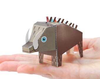 BOAR Paper Craft Postcard — TO ASSEMBLE