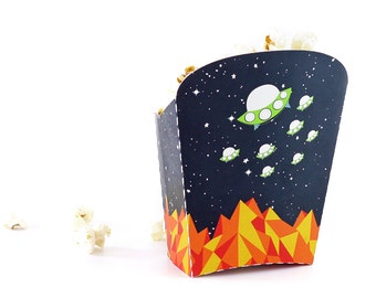 Space Party - Printable Party Food Kit - Food Box - Popcorn Box - Snack Cones