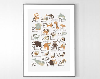 Visit the Zoo 1912 Vintage German Zoo Advertising Giclee Canvas Print 20x28