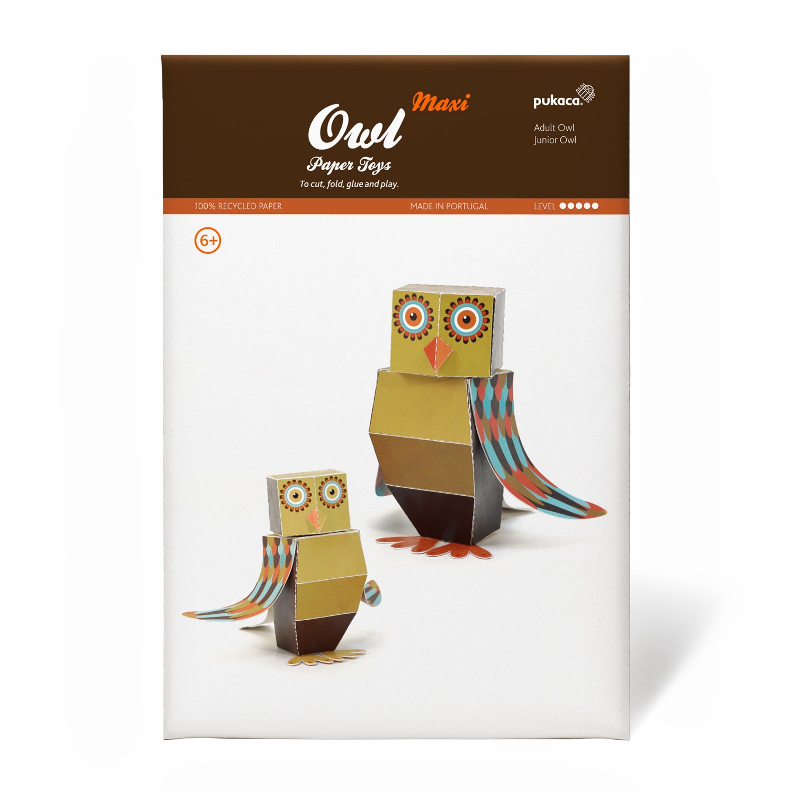 Maxi Owl Paper Toys DIY Paper Craft Kit 3D Paper Animals Etsy