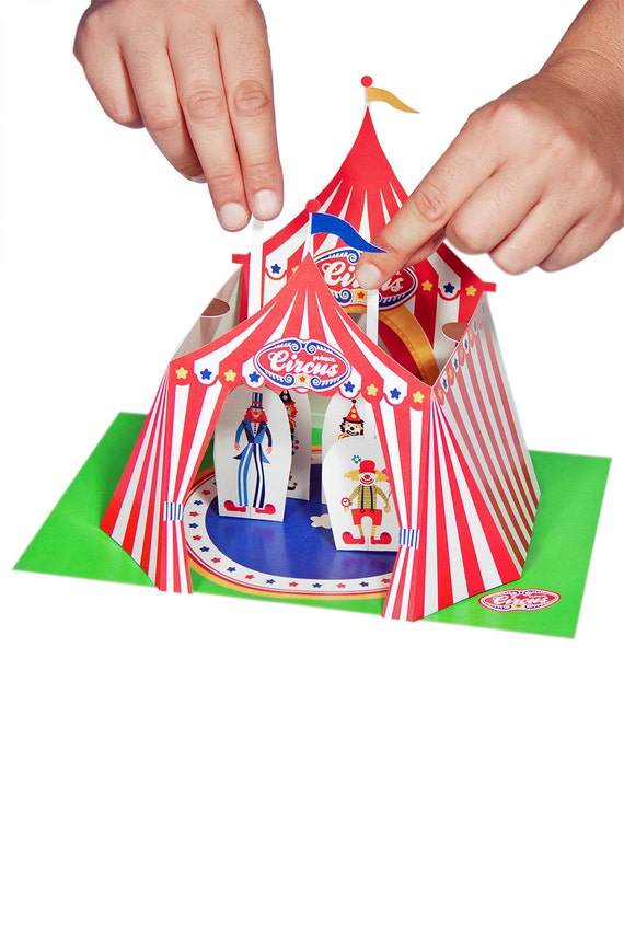 Circus Paper Theater Diy Paper Craft Kit Kids Craft Kit Etsy Circus Paper Theater Diy Paper Craft Kit Kids Craft Kit Etsy